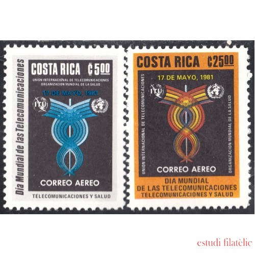 Costa Rica A- 815/16 1981 Día Mundial de las Telecomunicaciones y la Salud MNH