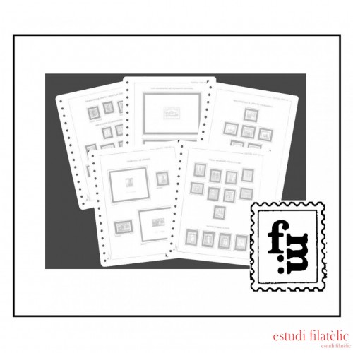 Hojas FM España 1936/49 Montadas Incluye una tapa Lujo con color