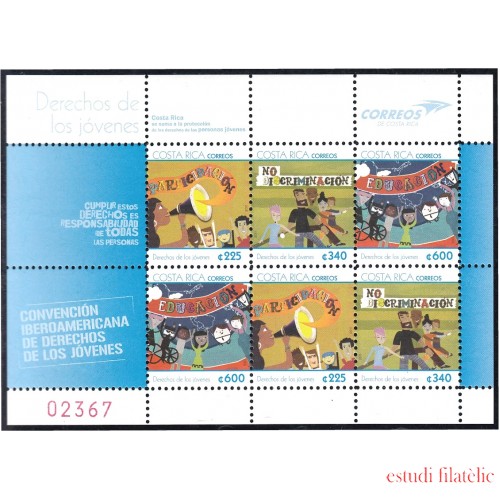 Costa Rica 934/36 2011 Minipliego Dibujos de infantiles MNH