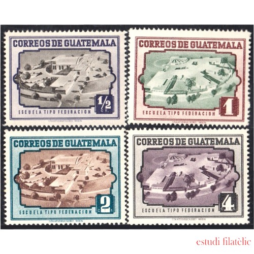 Guatemala 351/54 1951 Escuela tipo Federación MNH