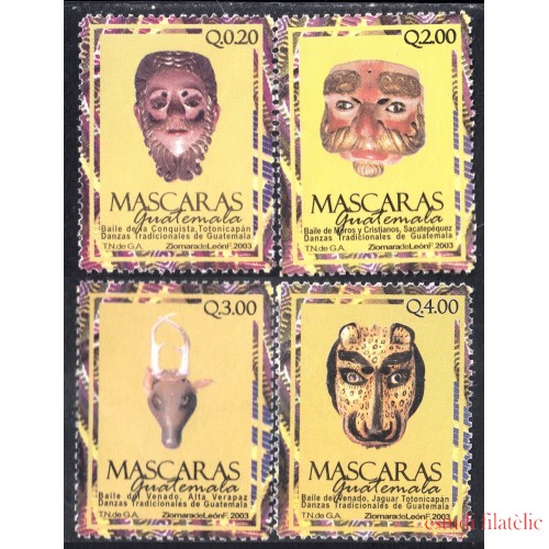 Guatemala 493/96 2003 Danzas tradicionales Máscaras MNH