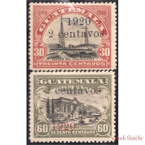 Guatemala 167/68 1920 Torres del inalámbrico Asilo Materno MH