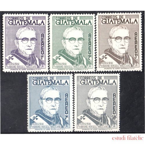 Guatemala A- 345/49 1966 Monseñor Mariano Rossell Arellano MNH