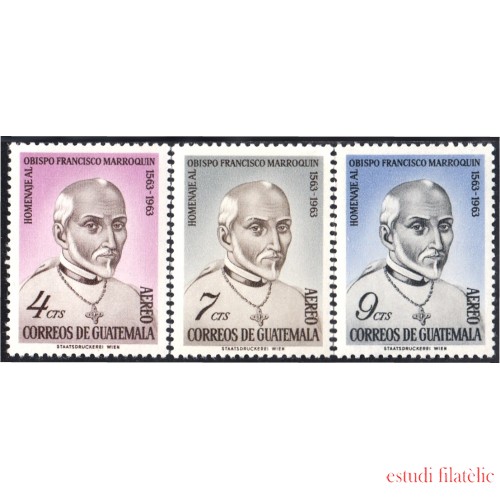 Guatemala A- 326/28 1965 Obispo Francisco Marroquín MNH