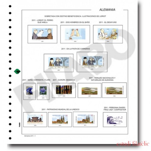 Filabo hojas álbum de sellos de ALEMANIA 2005 sin protectores 