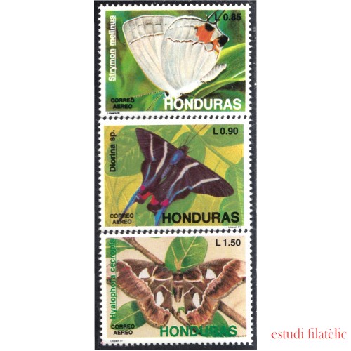 Honduras A- 752/54 1991 Mariposa Butterflies MNH