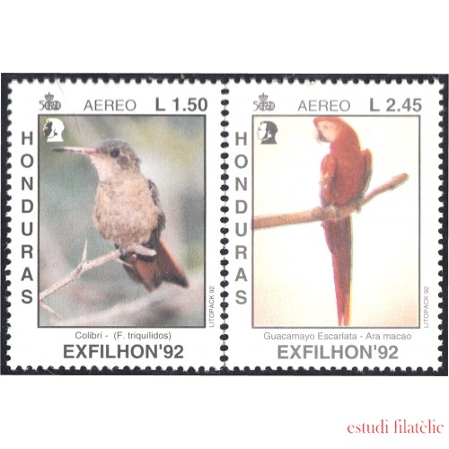 Honduras A- 792/93 1992 Exfilna 92 Pájaros Birds MNH