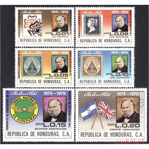 Honduras A- 647/52 1980 Sir Rowland Hill MNH