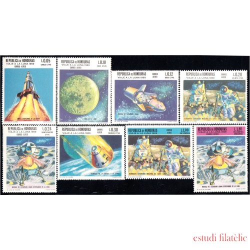 Honduras A- 427/34 1969 Viaje a la luna Cometa cosmonautas MNH