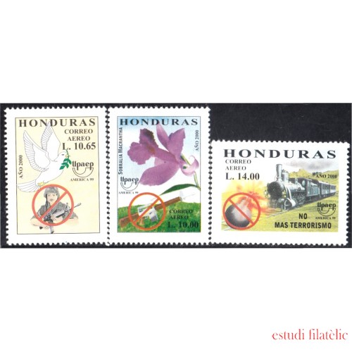 Honduras A- 1029/31 2000 América Upaep No más terrorismo MNH