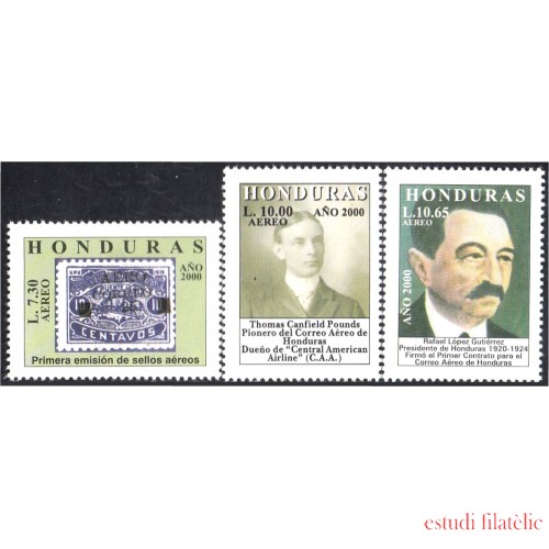 Honduras A- 1026/28 2000 Thomas Canfield Pounds Rafael López Gutierrez MNH