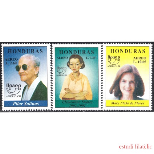 Honduras A- 968/70 1999 América Upaep Pilar Salinas Clementina Suárez Mary Flake de Flores MNH