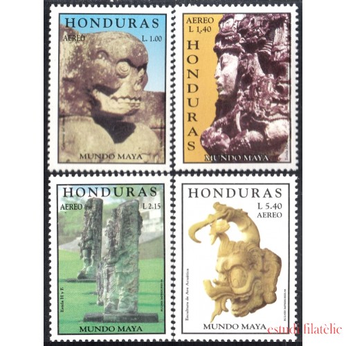 Honduras A- 955/58 1998 Mundo Maya Esculturas MNH