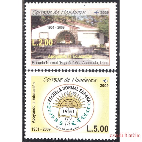 Honduras A- 1338/39 2009 Escuela Normal España Villa Ahumada Danli MNH