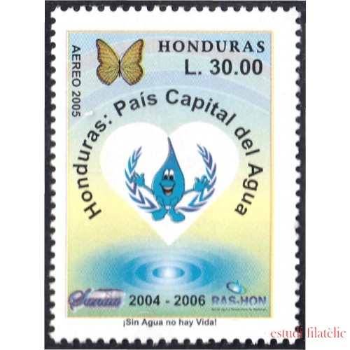 Honduras A- 1271 2005 Honduras País Capital del agua Mariposa MNH