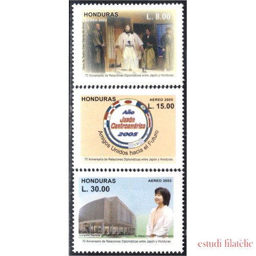 Honduras A- 1210/12 2005 75º Aniversario de las Relaciones Diplomáticas Honduras - Japón MNH