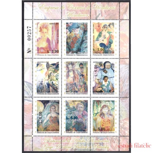 Honduras A- 1319/26 2008 Pinturas de Gaye Darlene Bidart de Satulsky MNH