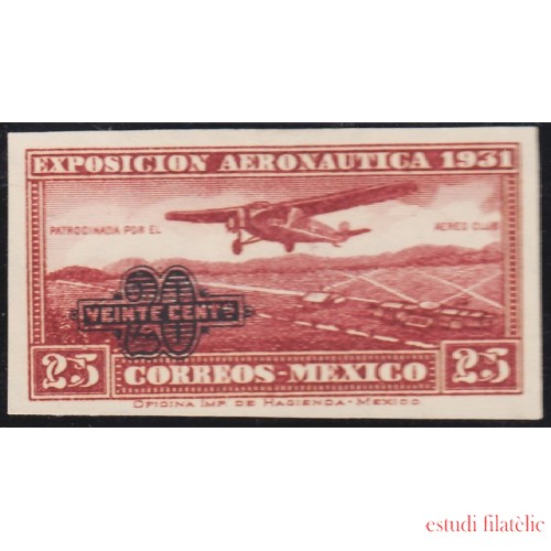 Mexico A- 38 1932 Avioneta  Airplane MNH sin dentar