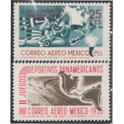 Mexico A- 189/90 1955 II Juegos deportivos Panamericanos MNH