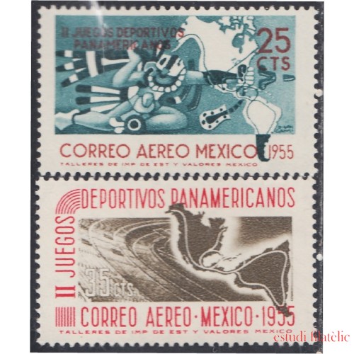 Mexico A- 189/90 1955 II Juegos deportivos Panamericanos MNH