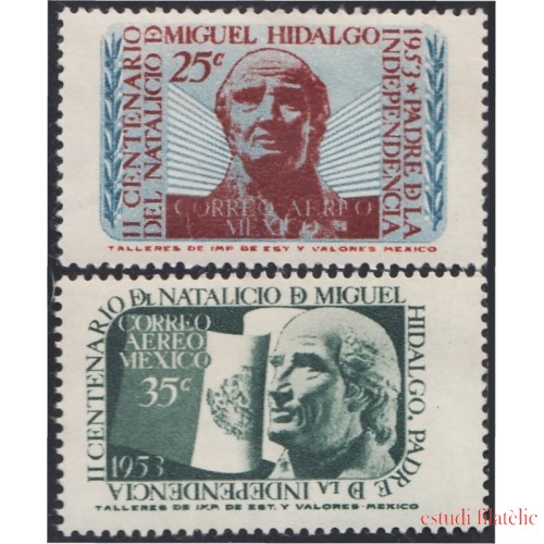 Mexico A- 182/83 1953 Don Miguel Hidalgo MNH