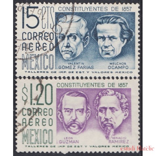 Mexico A- 197/98 1956 Valentín Gómez Melchor Ocampo Ignacio Ramirez León Guzmán usados