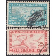 Mexico A- 180/81 1950 LXXV Aniversario de la Unión Postal Universal usados