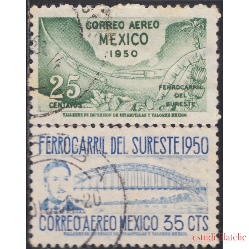 Mexico A- 178/79 1950 Ferrocarril de Sureste usados