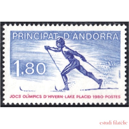 Andorra Francesa 283 1980 Juegos Olímpicos de Salt Lake Placid MNH