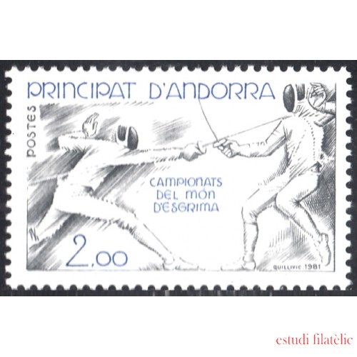 Andorra Francesa 296 1981 Campeonato del mundo de Esgrima MNH