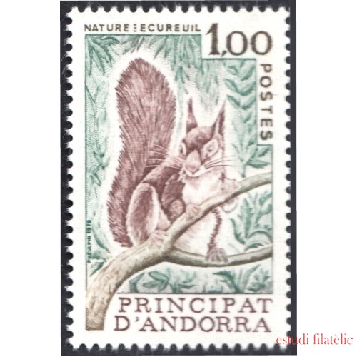 Andorra Francesa 267 1978 Fauna Naturaleza Ardilla MNH