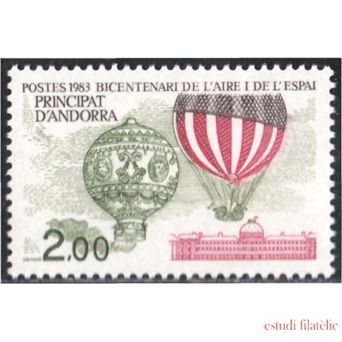 Andorra Francesa 310 1983 Globos Aerostáticos MNH