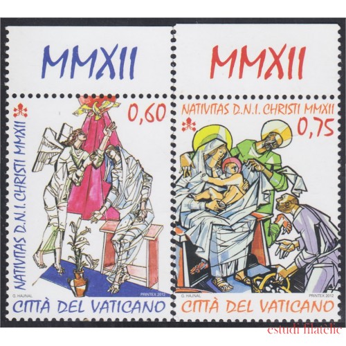 Vaticano 1606/07 2012 Navidad Christmas MNH