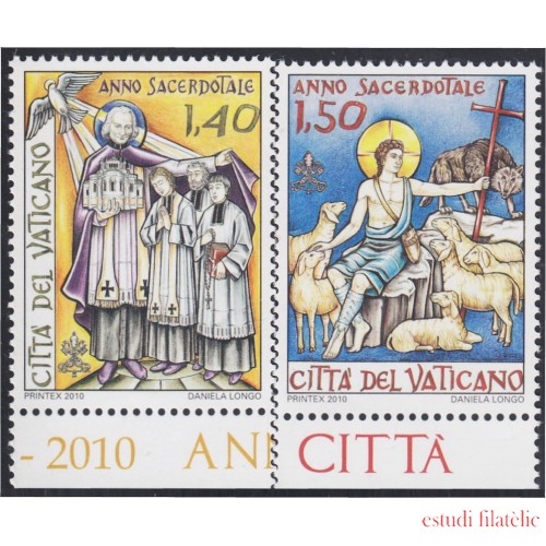 Vaticano 1522/23 2010 Año Sacerdotal MNH