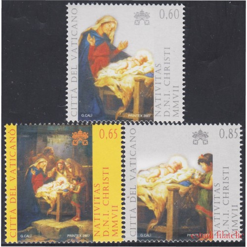 Vaticano 1451/53 2007 Navidad Christmas MNH