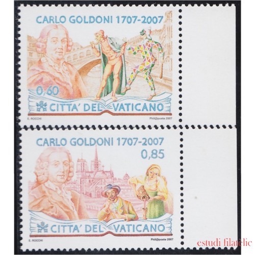 Vaticano 1433/34 2007 Carlo Goldoni Actor MNH