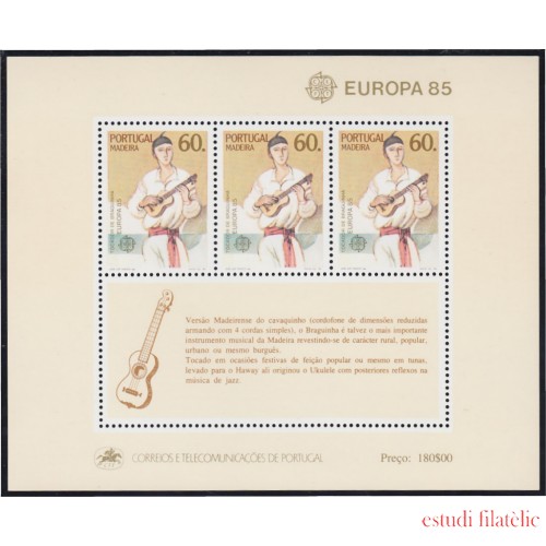 Madeira HB 6 1985 Europa Año Europeo de la Música  MNH