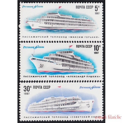 Rusia 5406/07 1987 Embarcaciones fluviales para el transporte de pasajeros MNH