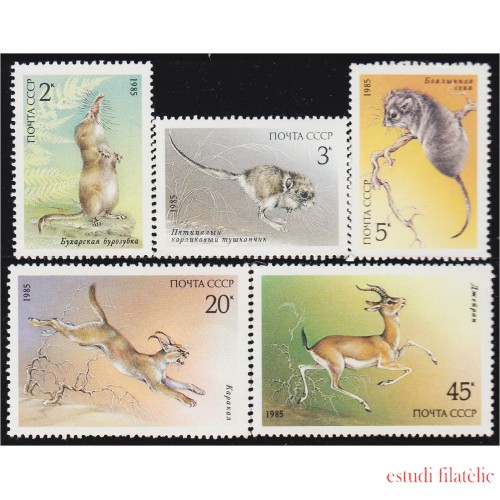 Rusia 5240/44 1985 Fauna de la URSS MNH