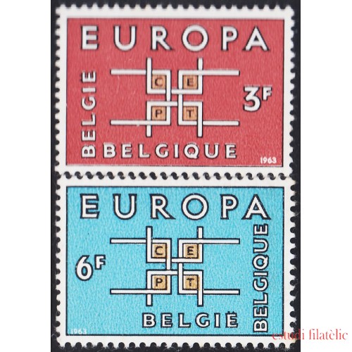 Bélgica 1260/61 1963 Europa Grabado MNH