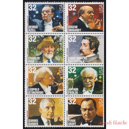 Estados Unidos USA 2655/62 1997 Directores y compositores MNH