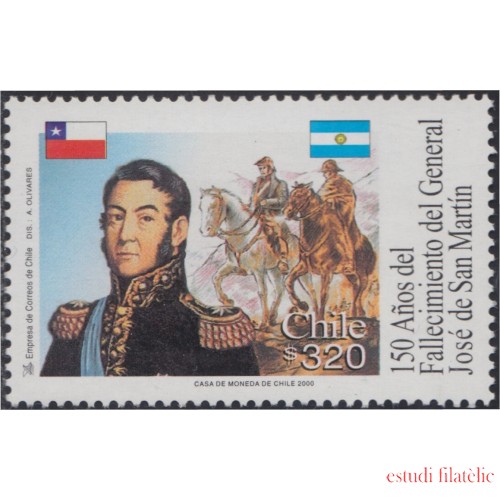 Chile 1550 2000 150 Años de la muerte del General José de San Martin MNH