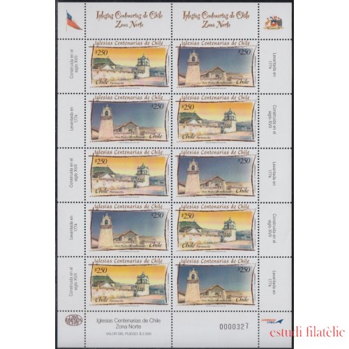 Chile 1741/42 2007 Iglesias Centenarias de Chile Minipliego MNH