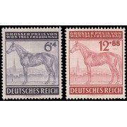 Alemania Imperio Germany 777/78 1943 Espectáculo de caballos del Gran Premio de Viena MH