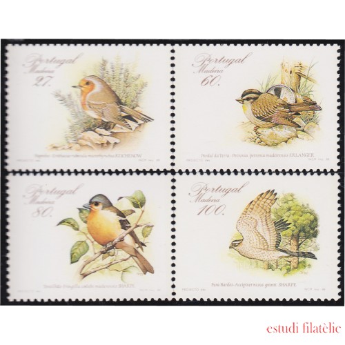 Portugal Madeira 125/28 1988 Fauna Regional Pájaros Birds MNH