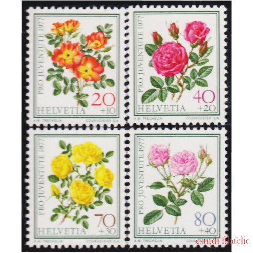 Suiza Switzerland 1042/45 1977 Para la juventud Flores flowers MNH