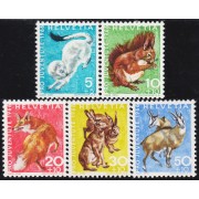 Suiza Switzerland 778/82 1966 Para la juventud Animales diversos MNH