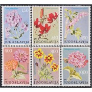 Yugoslavia 1566/71 1977 Flores de Jardín MNH