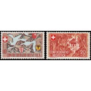 Suiza Switzerland 368/69 1941 Pro patria 650 Aniversario de la Confederación MH