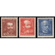 Suiza Switzerland 260/62 1932 Louis Favre Alfred Escher y Emile Welti MH